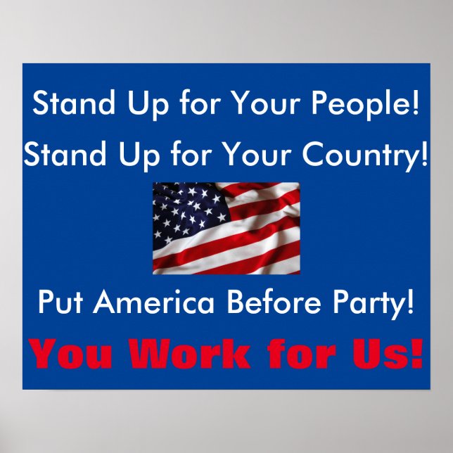 Town hall protest sign (Front)