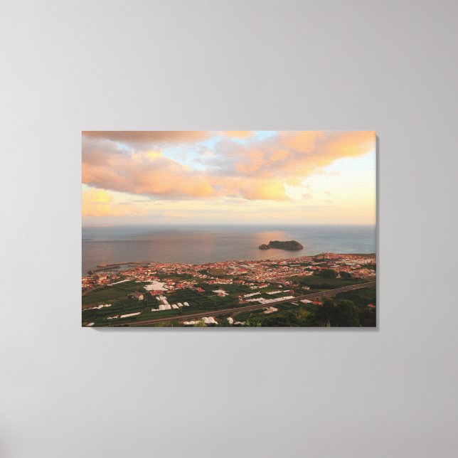 Town in the Azores Canvas Print (Front)