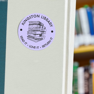 Town Library Read It Love it Return It Customise Classic Round Sticker