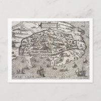Town map of Alexandria in Egypt, c.1625 (engraving
