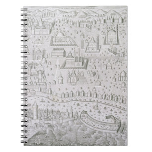 Town map of Constantinople, Turkey, c.1650 (engrav Spiral Notebook