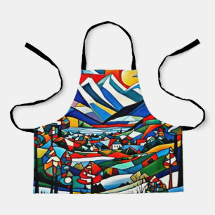 Town nestles in fjord 8 apron