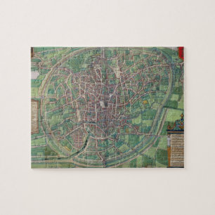 Town Plan of Brussels, from 'Civitates Orbis Terra Jigsaw Puzzle