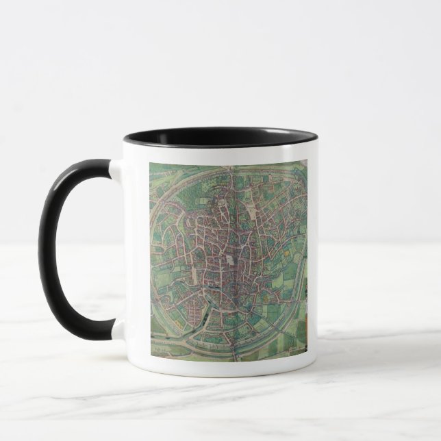 Town Plan of Brussels, from 'Civitates Orbis Terra Mug (Left)