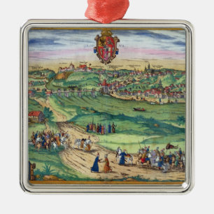Town Plan of Grodno, from 'Civitates Orbis Terraru Metal Tree Decoration