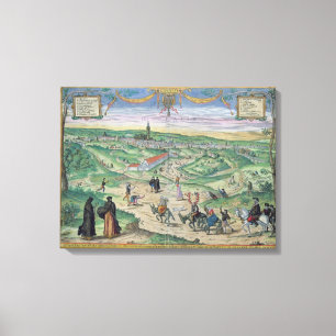 Town Plan of Seville, from 'Civitates Orbis Terrar Canvas Print