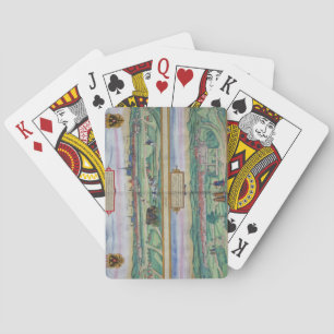 Town Plan of Vienna and Buda, from 'Civitates Orbi Playing Cards