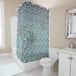 Town Square Breeze Blocks Shower Curtain