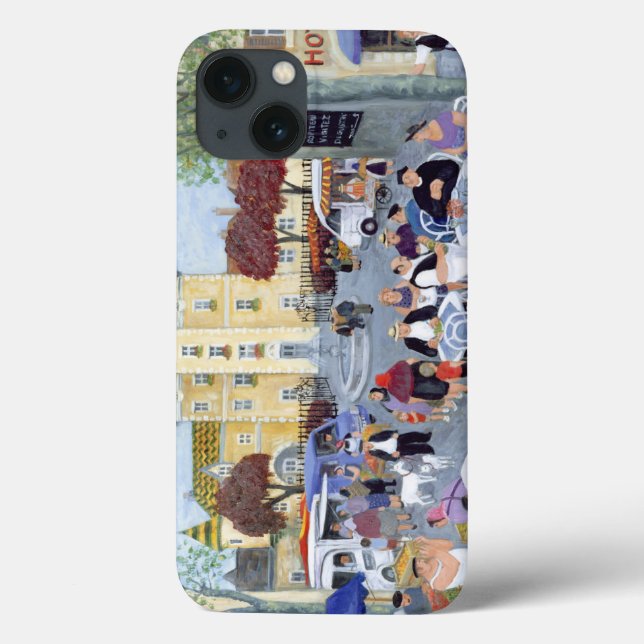 Town Square in Burgundy Case-Mate iPhone Case (Back)