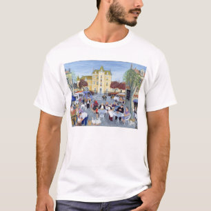 Town Square in Burgundy T-Shirt