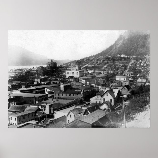 Town View of Juneau, Alaska Photograph Poster (Front)