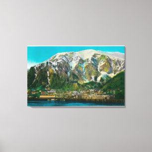 Town View of Juneau, AlaskaJuneau, AK Canvas Print