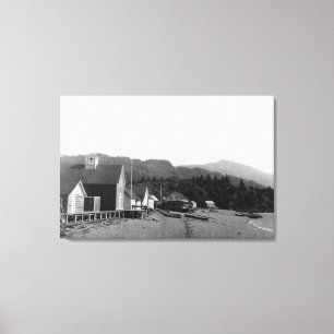 Town View of Seldovia, Alaska Photograph Canvas Print