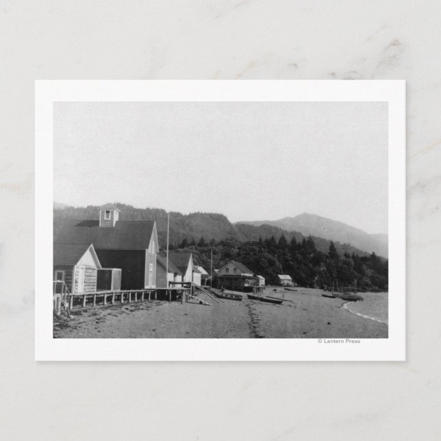 Town View of Seldovia, Alaska Photograph Postcard (Front)