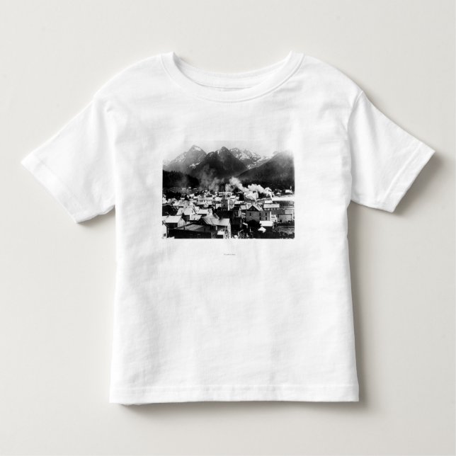 Town View of Sitka, Alaska with Pyramid Toddler T-Shirt (Front)
