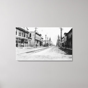 Town View of Skagway, Alaska Photograph Canvas Print