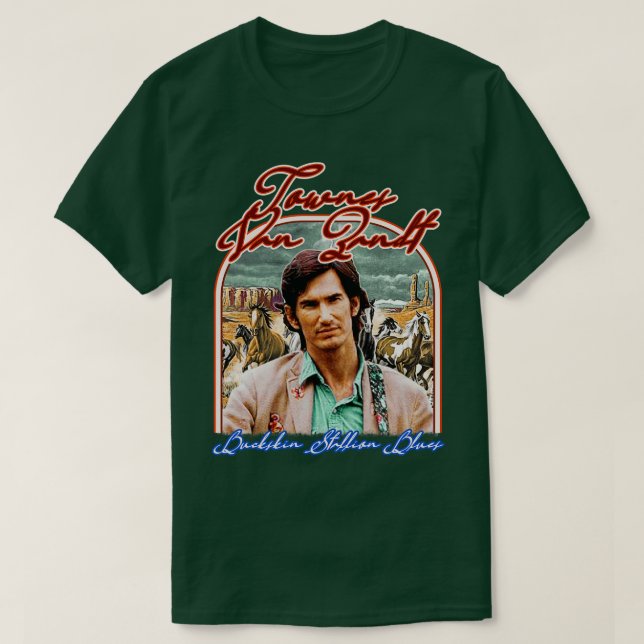 Townes Van Zandt Retro Buckskin Stallion T-Shirt (Design Front)