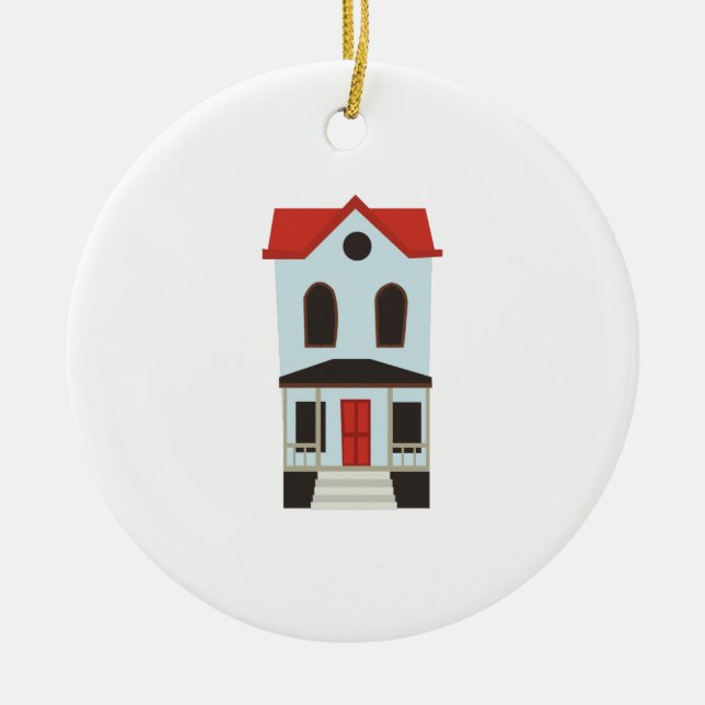 Townhouse Ceramic Tree Decoration (Front)