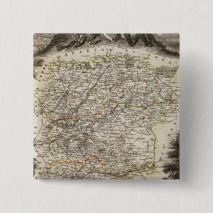 Towns and cities shown Colour along boundaries 15 Cm Square Badge