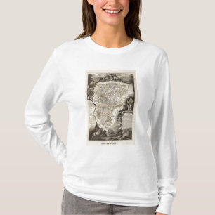 Towns and cities shown Colour along boundaries T-Shirt