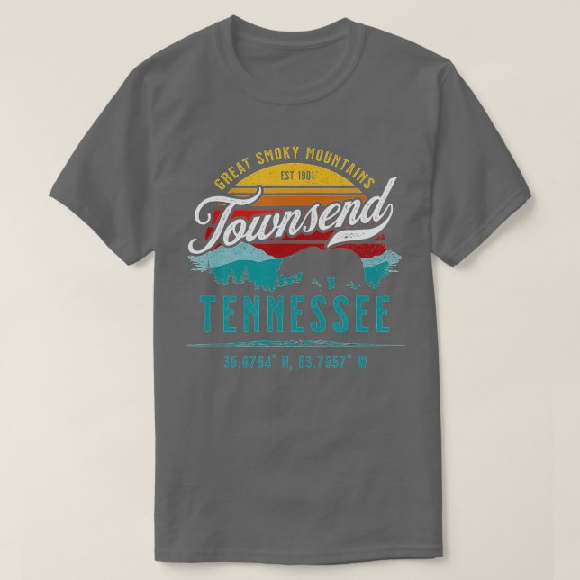 Townsend Tennessee Retro Great Smoky Mountains Bea T-Shirt (Design Front)