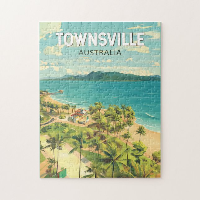 Townsville Australia Travel Art Vintage Jigsaw Puzzle (Vertical)