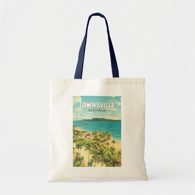 Townsville Australia Travel Art Vintage Tote Bag (Front)