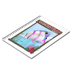 Townsville Australia Tropical fish travel poster Notebook