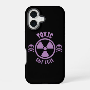 Toxic But Cute Warning Sign iPhone 16 Case
