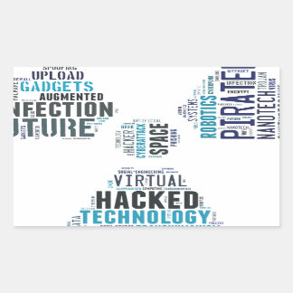 Toxic Cyberpunk Hacker Rectangular Sticker