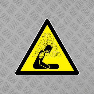 Toxic Gases Asphyxiation Hazard Symbol Label