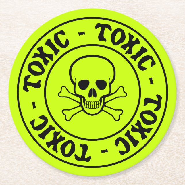 Toxic Green Skull Coaster (Front)