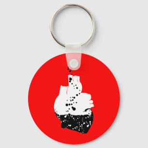 toxic heart key ring