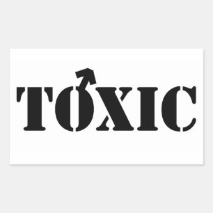 Toxic Male Sticker -- Stencil Font