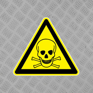Toxic Material Hazard Symbol Label