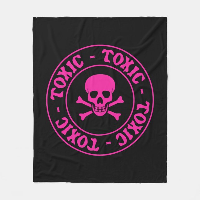 Toxic Pink Skull Blanket (Front)