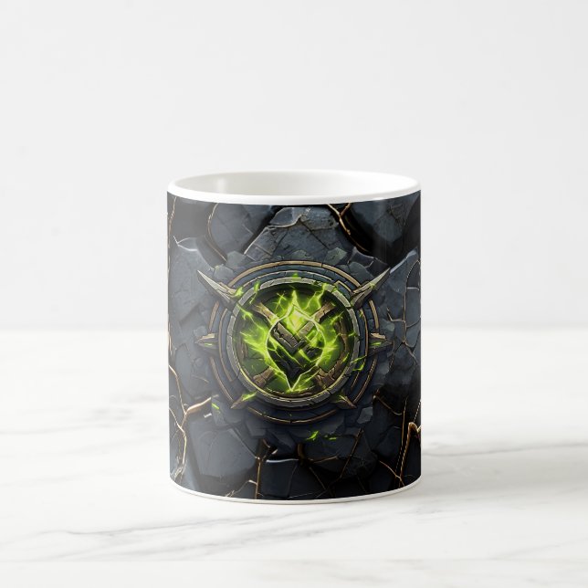 Toxic Rune Gamer Emblem Coffee Mug (Center)