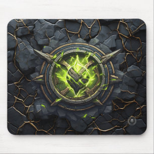 Toxic Rune Gamer Emblem Mouse Pad