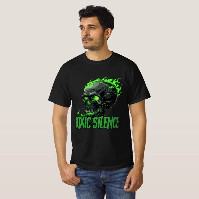 ‘Toxic Silence’ T-shirt with logo + text (Front Full)