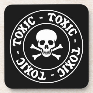 Toxic Skull and Crossbones Coaster