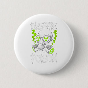 Toxic Skull Drifter Sticker 6 Cm Round Badge