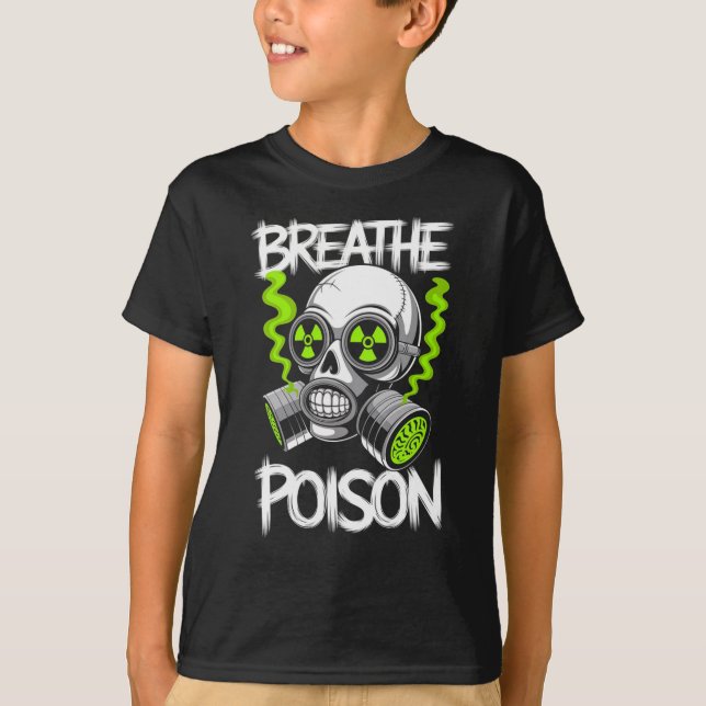 Toxic Skull Drifter Sticker  T-Shirt (Front)