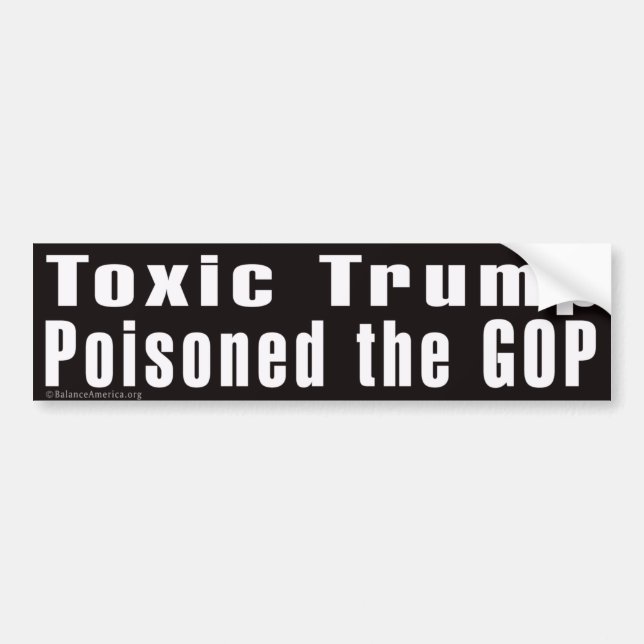 'Toxic Trump' Bumper Sticker  (Front)