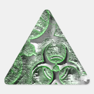 Toxic warning decals, biohazard sign, symbol triangle sticker