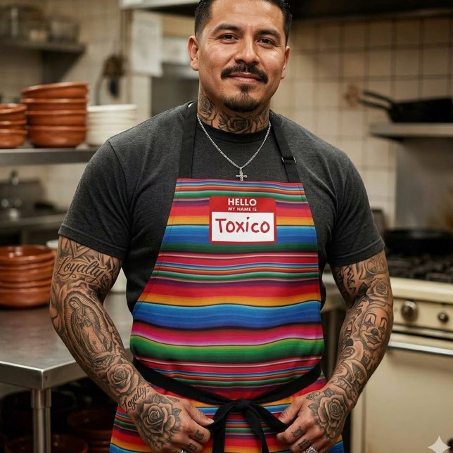 Toxico Mexican sarape print  Apron (Toxico Mexican sarape print Apron)