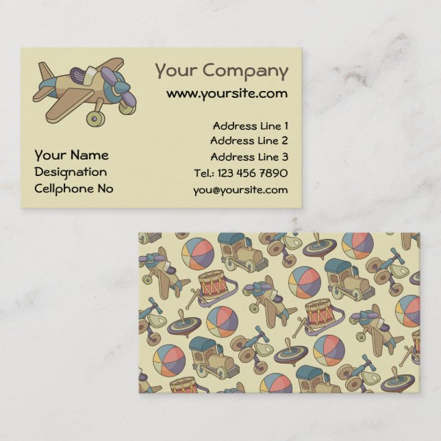 Toy Aeroplane Business Card (Front/Back)
