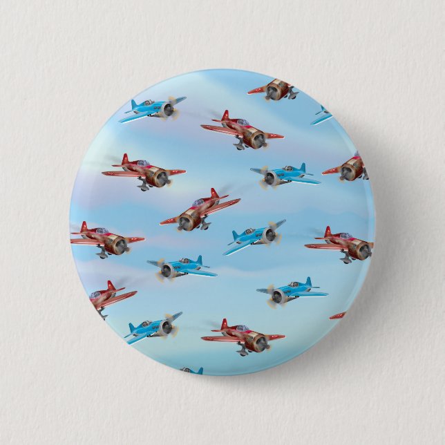 Toy Aeroplanes 6 Cm Round Badge (Front)