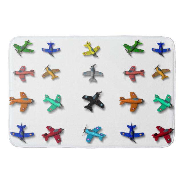 Toy Aeroplanes Bath Mat (Front)