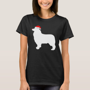 Toy Australian Shepherd Santa Hat Christmas T-Shirt
