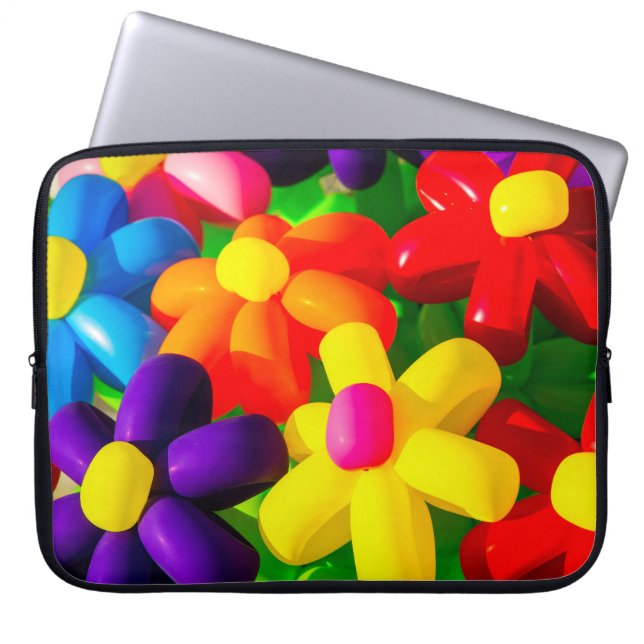 Toy Balloon Flowers Laptop Sleeve (Front)